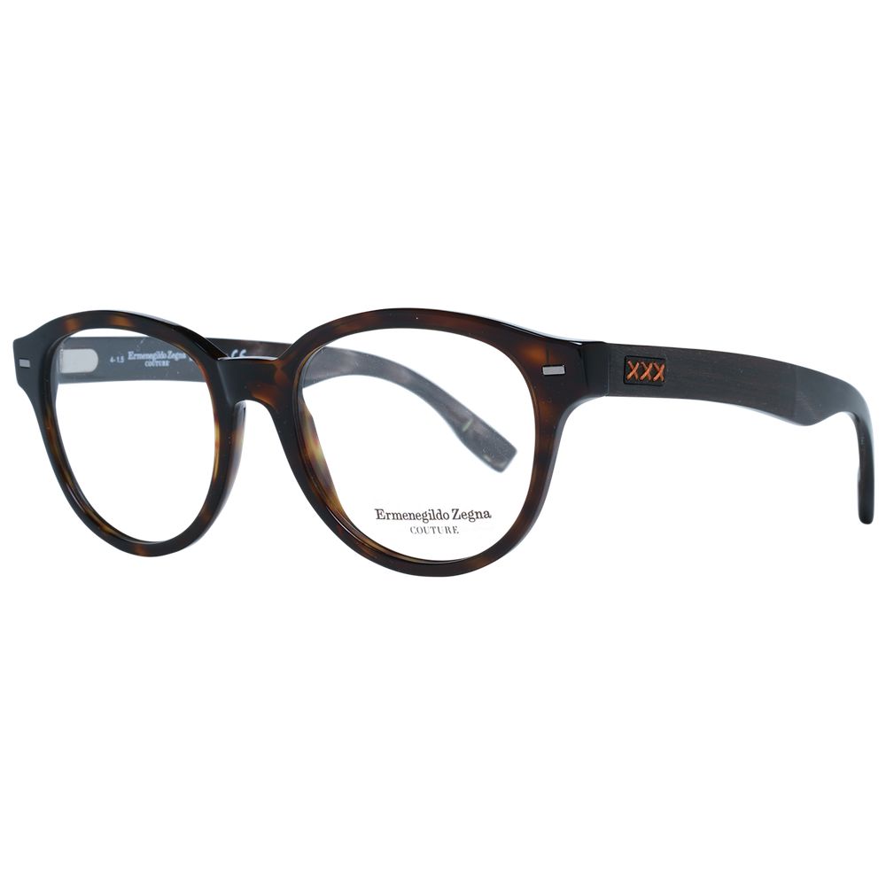 Ermenegildo Zegna Brown Plastic Glasses (Frames)