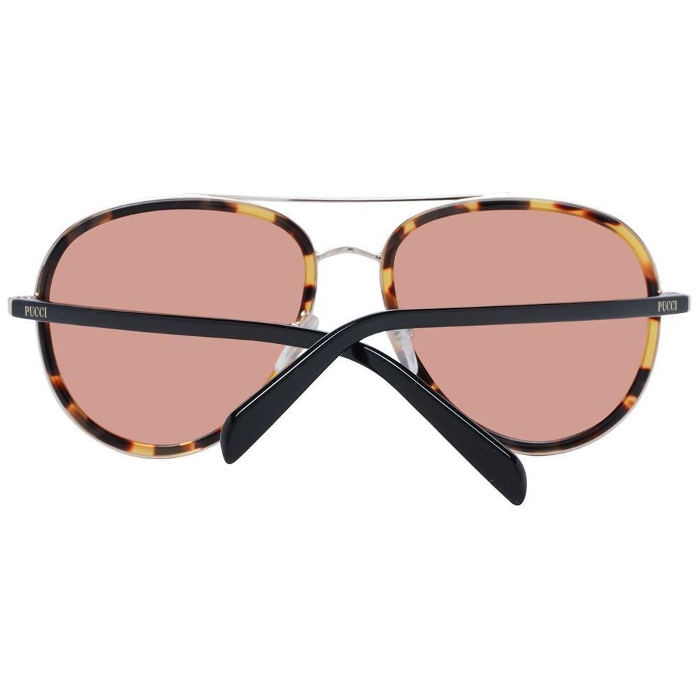 Emilio Pucci Brown Metal Sunglasses