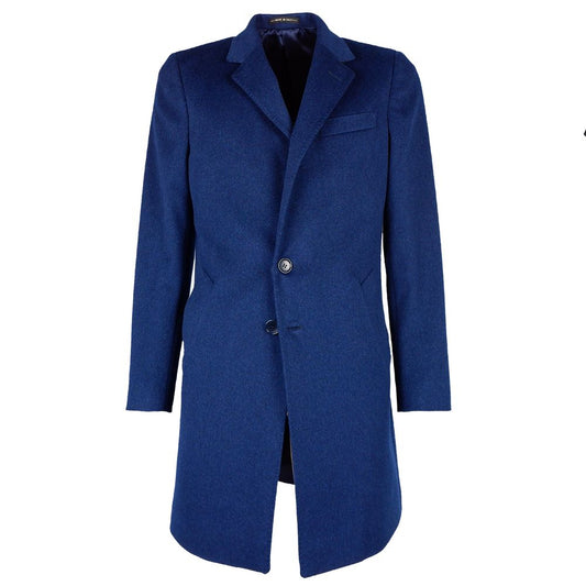 Made in Italy Blue Wool Vergine Jacket Made in Italy