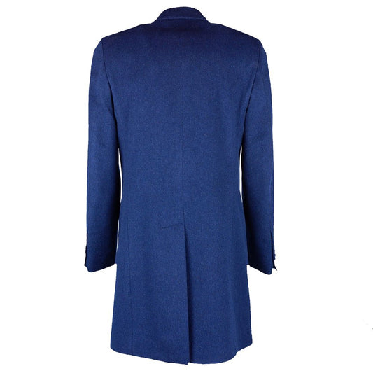 Made in Italy Blue Wool Vergine Jacket Made in Italy