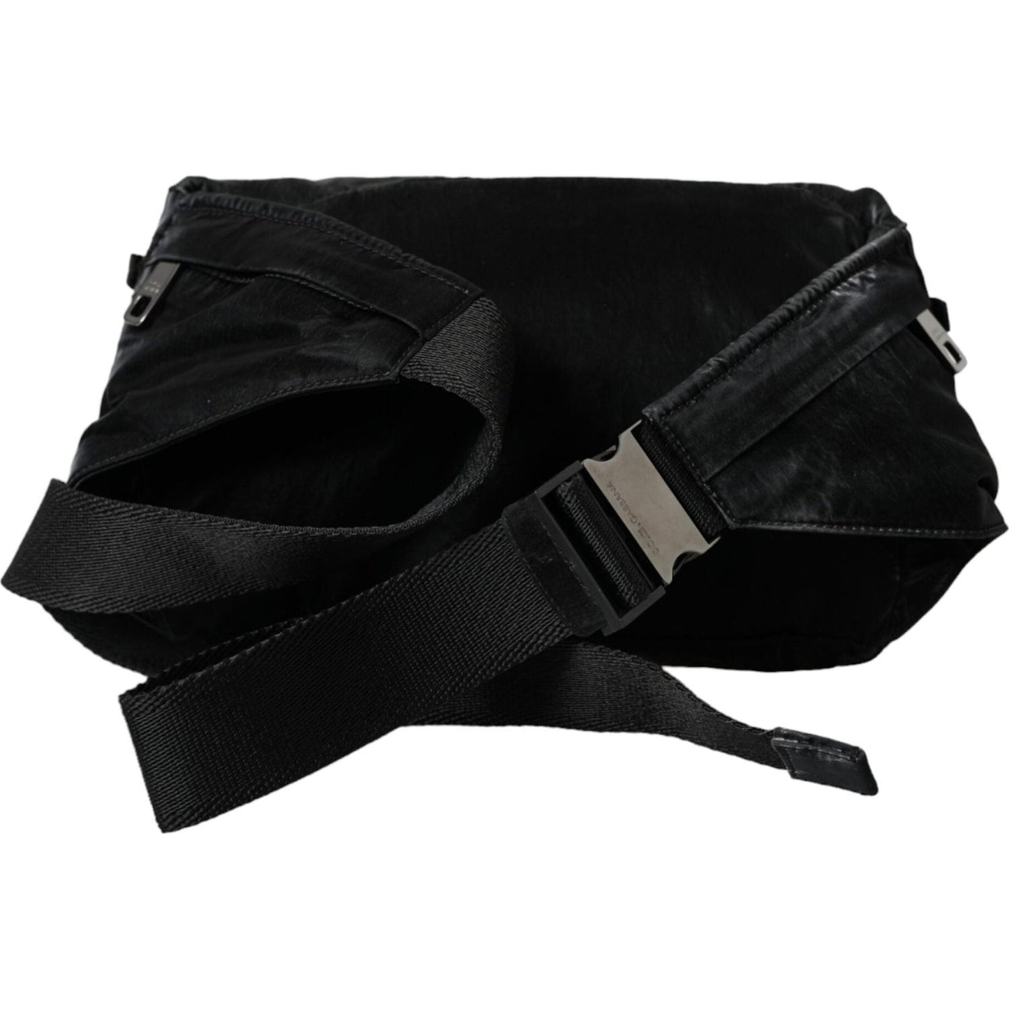 Dolce & Gabbana Black Nylon Logo Plaque Belt Waist Fanny Pack Bag Dolce & Gabbana