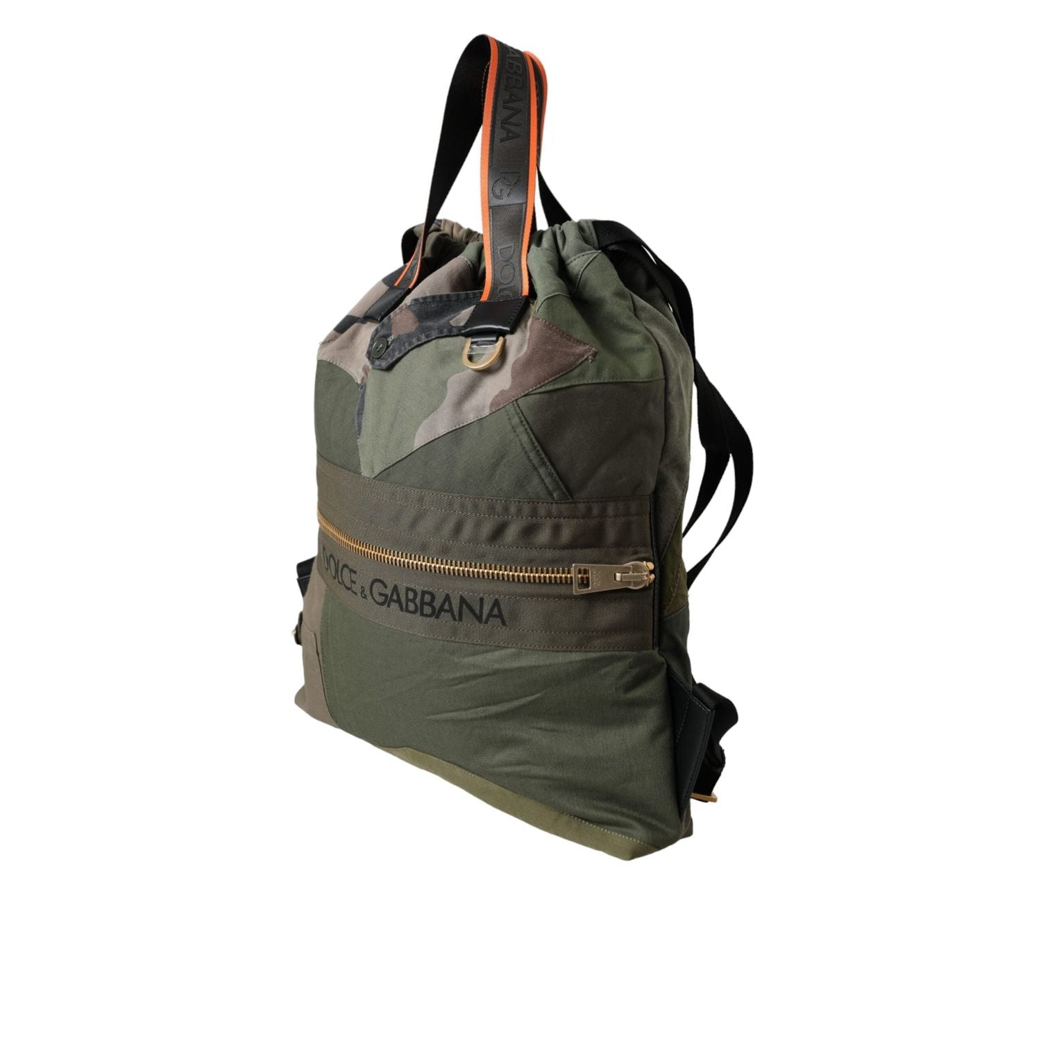 حقيبة ظهر من دولتشي آند غابانا باللون الأخضر العسكري المرقعة