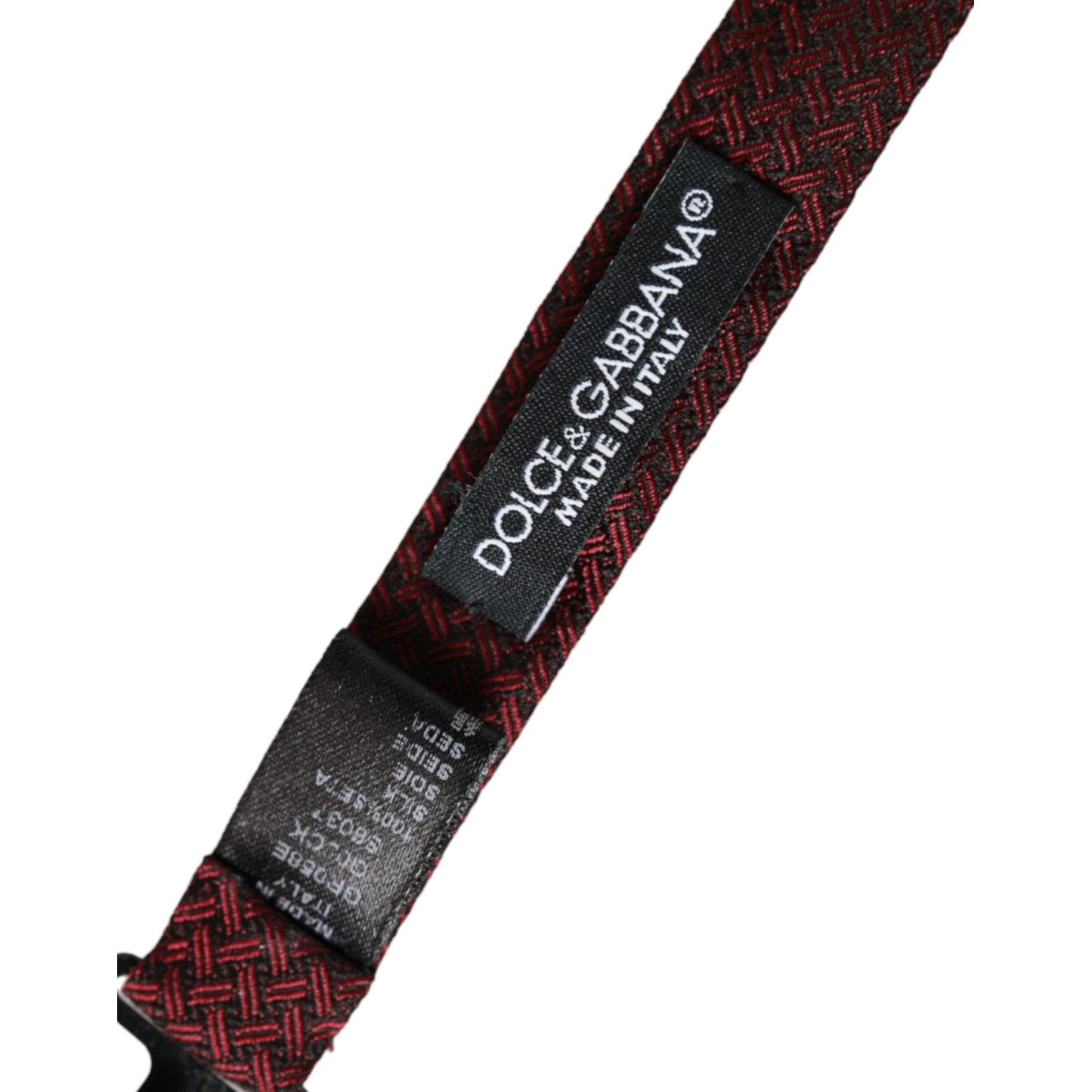 Dolce & Gabbana Red Silk Fantasy Adjustable Neck Men Bow Tie Dolce & Gabbana