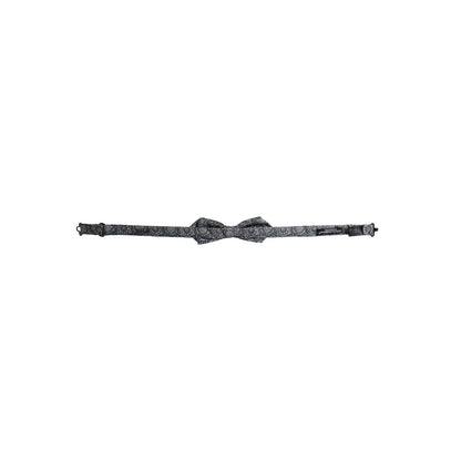 Dolce & Gabbana Gray Silk Patterned Adjustable Neck Men Bow Tie