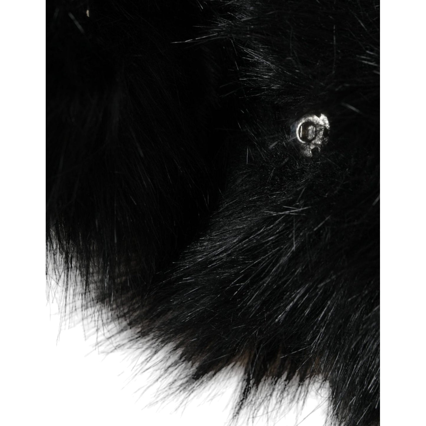 Dolce & Gabbana Black Faux Fur Whole Head Wrap Hat Dolce & Gabbana