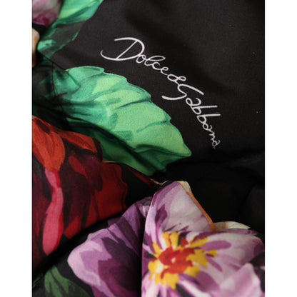 Dolce & Gabbana Black Floral Print Whole Head Wrap Hat