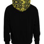 Dolce & Gabbana Black Logo Cotton Hooded Sweatshirt Sweater Dolce & Gabbana