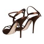 Dolce & Gabbana Bronze Ankle Strap Stiletto High Heels Sandals Shoes Dolce & Gabbana