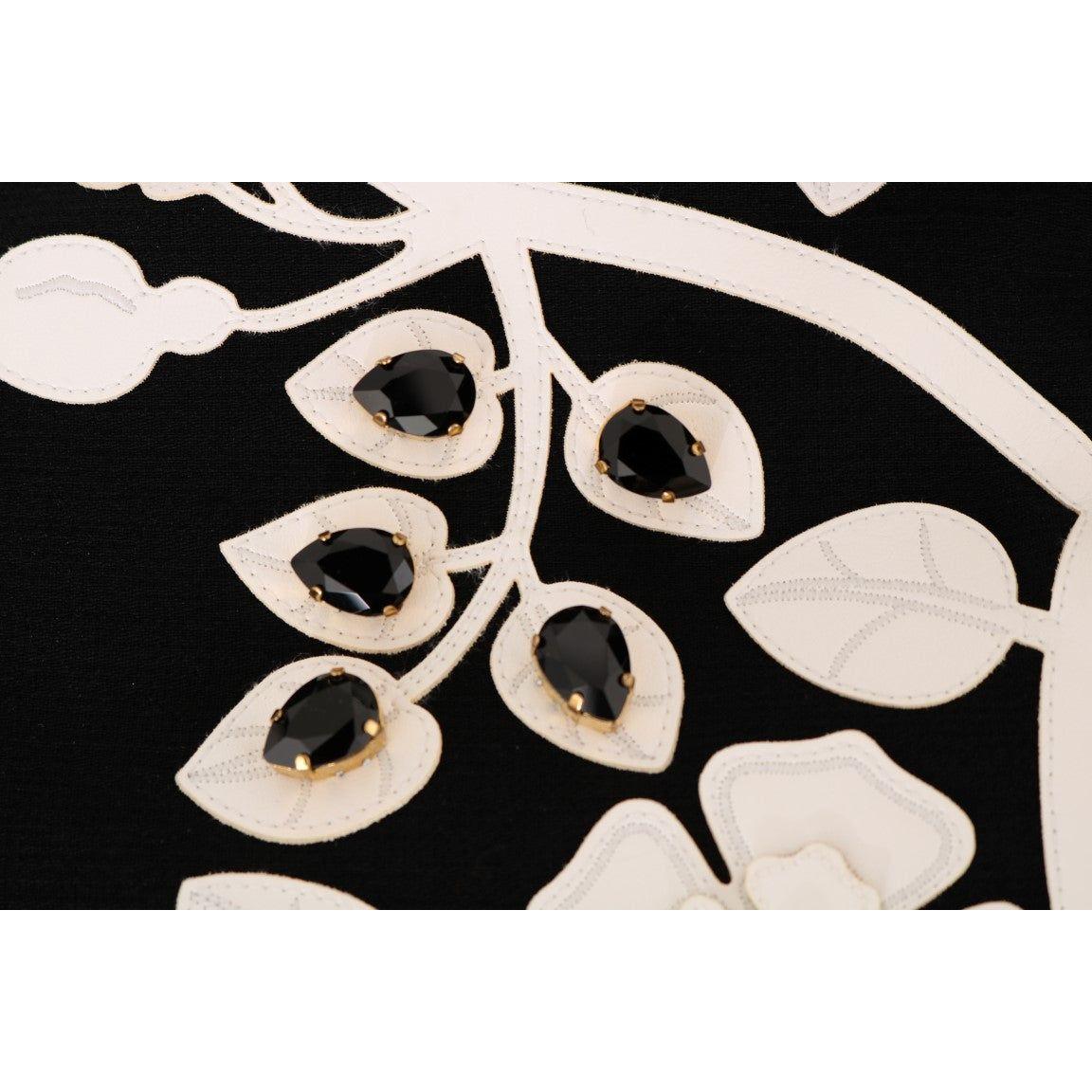 Dolce & Gabbana Black Baroque Floral Crystal Jacket