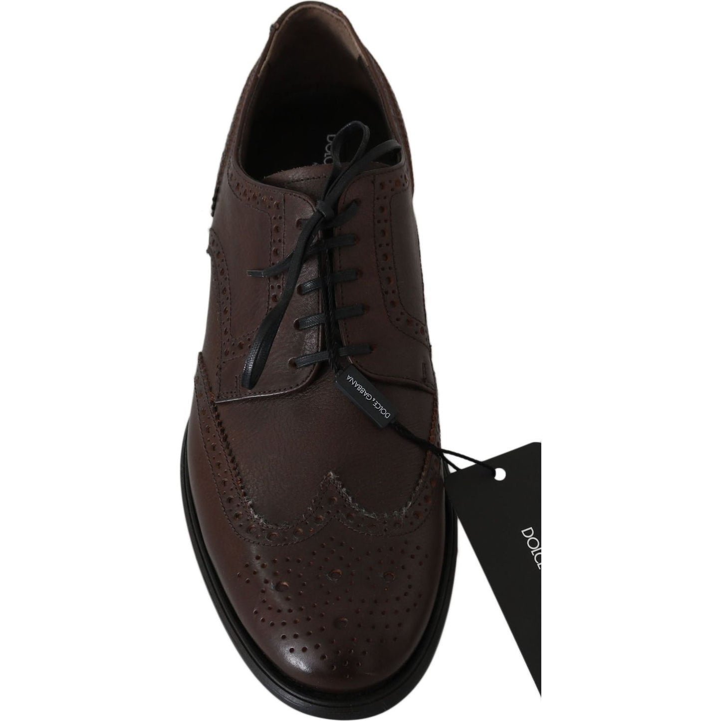 Dolce & Gabbana Elegant Brown Leather Derby Brogues Dolce & Gabbana