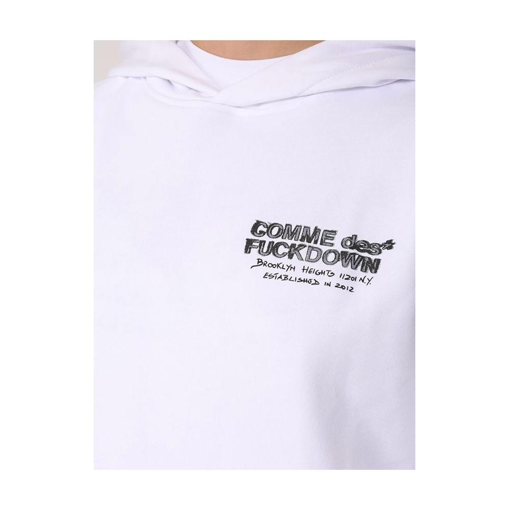 Comme Des Fuckdown White Cotton Sweater Comme Des Fuckdown