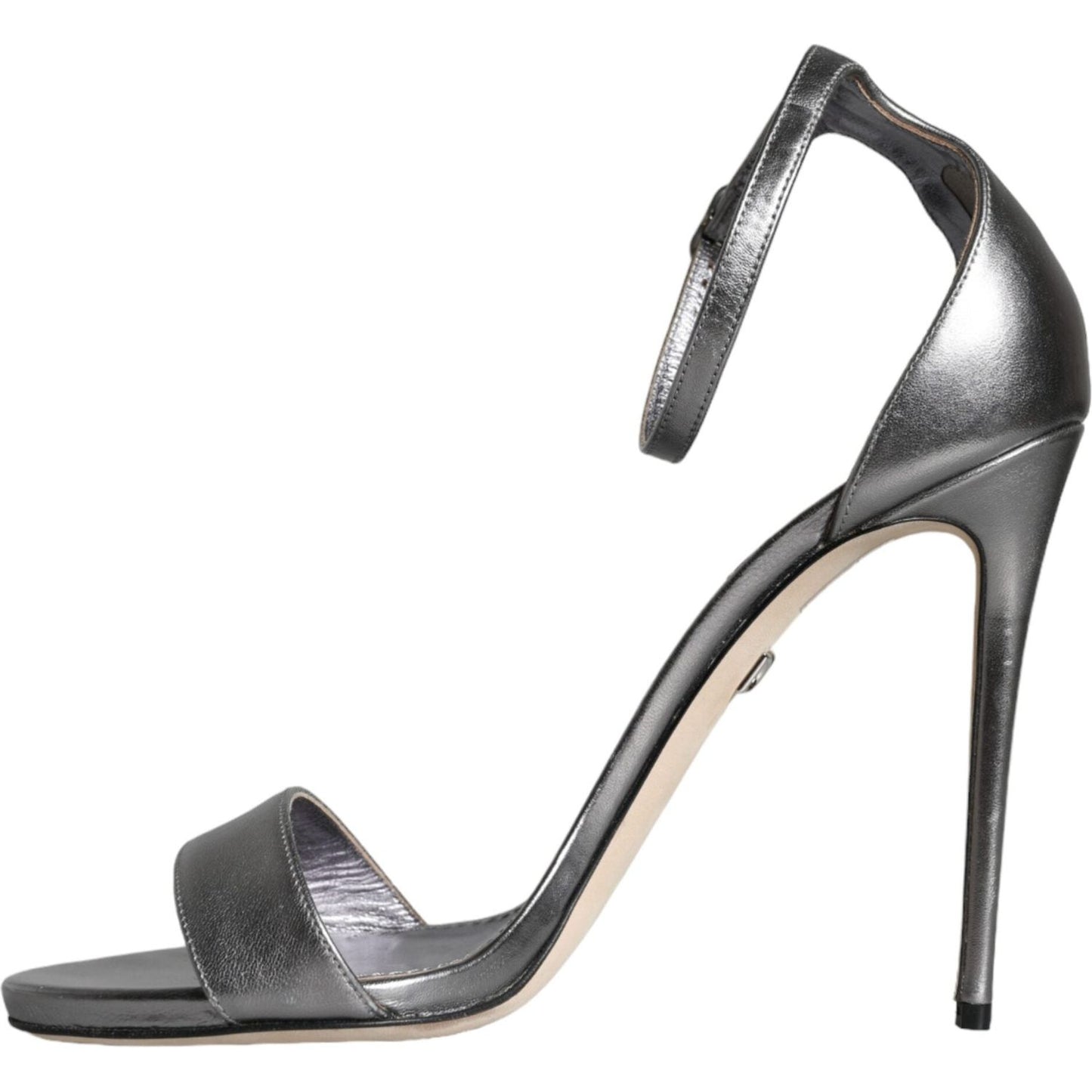 Dolce & Gabbana Silver KEIRA Heels Ankle Strap Sandals Shoes Dolce & Gabbana