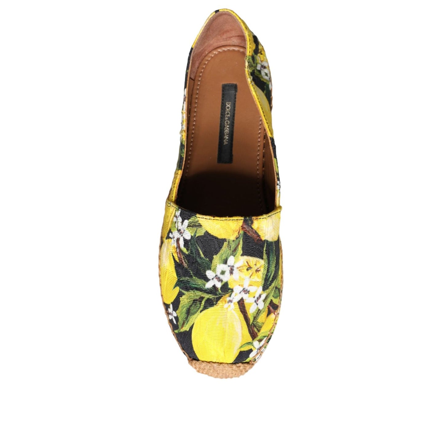 Dolce & Gabbana Multicolor Lemon Slip On Espadrilles Shoes