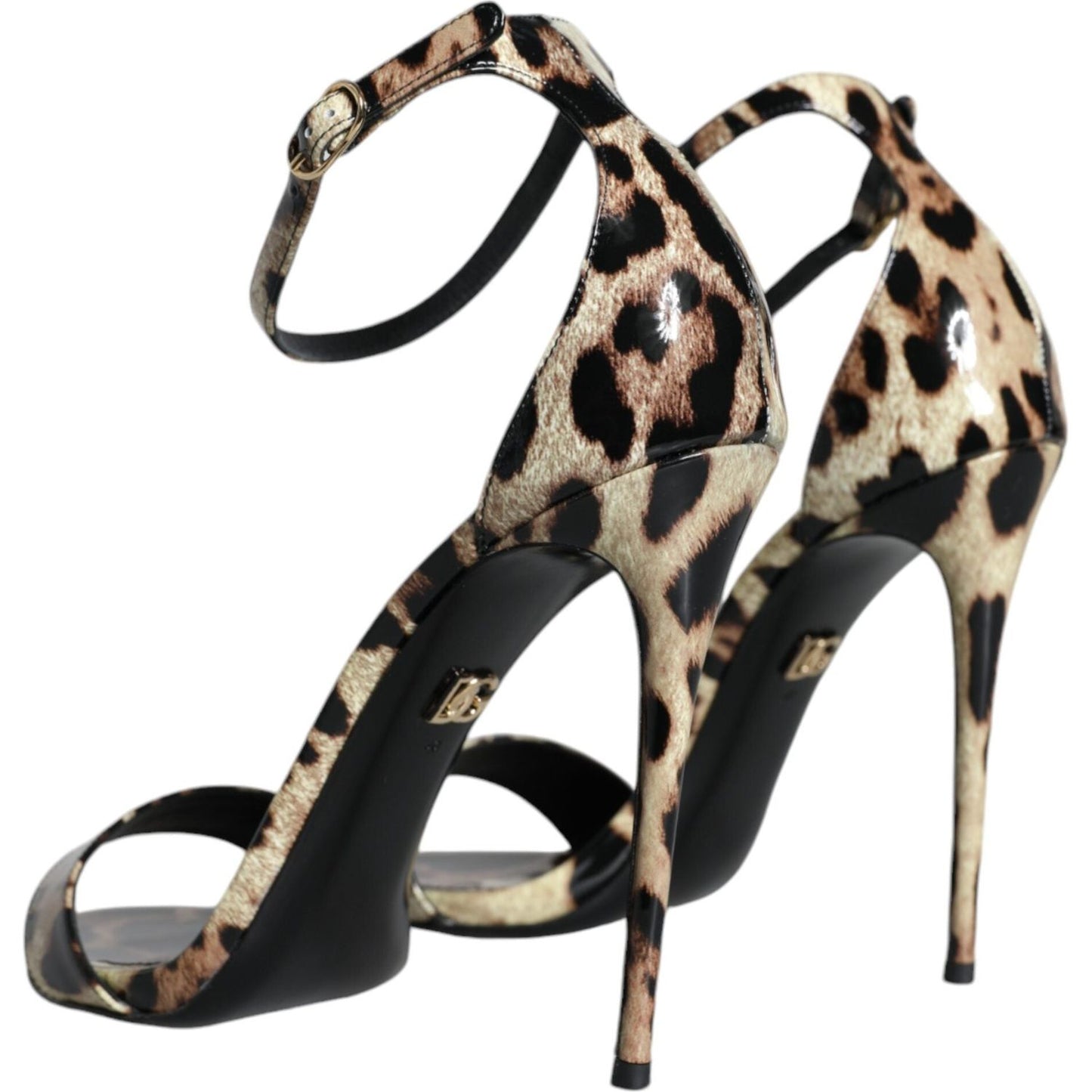 Dolce & Gabbana Brown Leopard KEIRA Ankle Strap Sandals Shoes Dolce & Gabbana