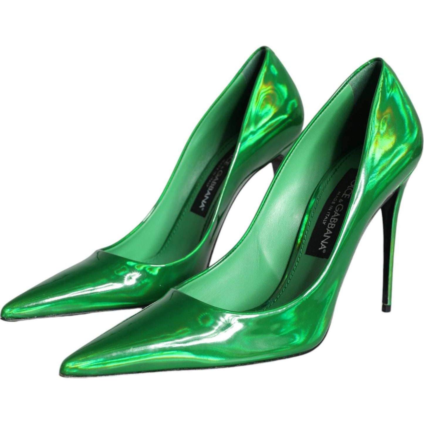 Dolce & Gabbana Green Patent Leather High Heels Pumps Shoes Dolce & Gabbana