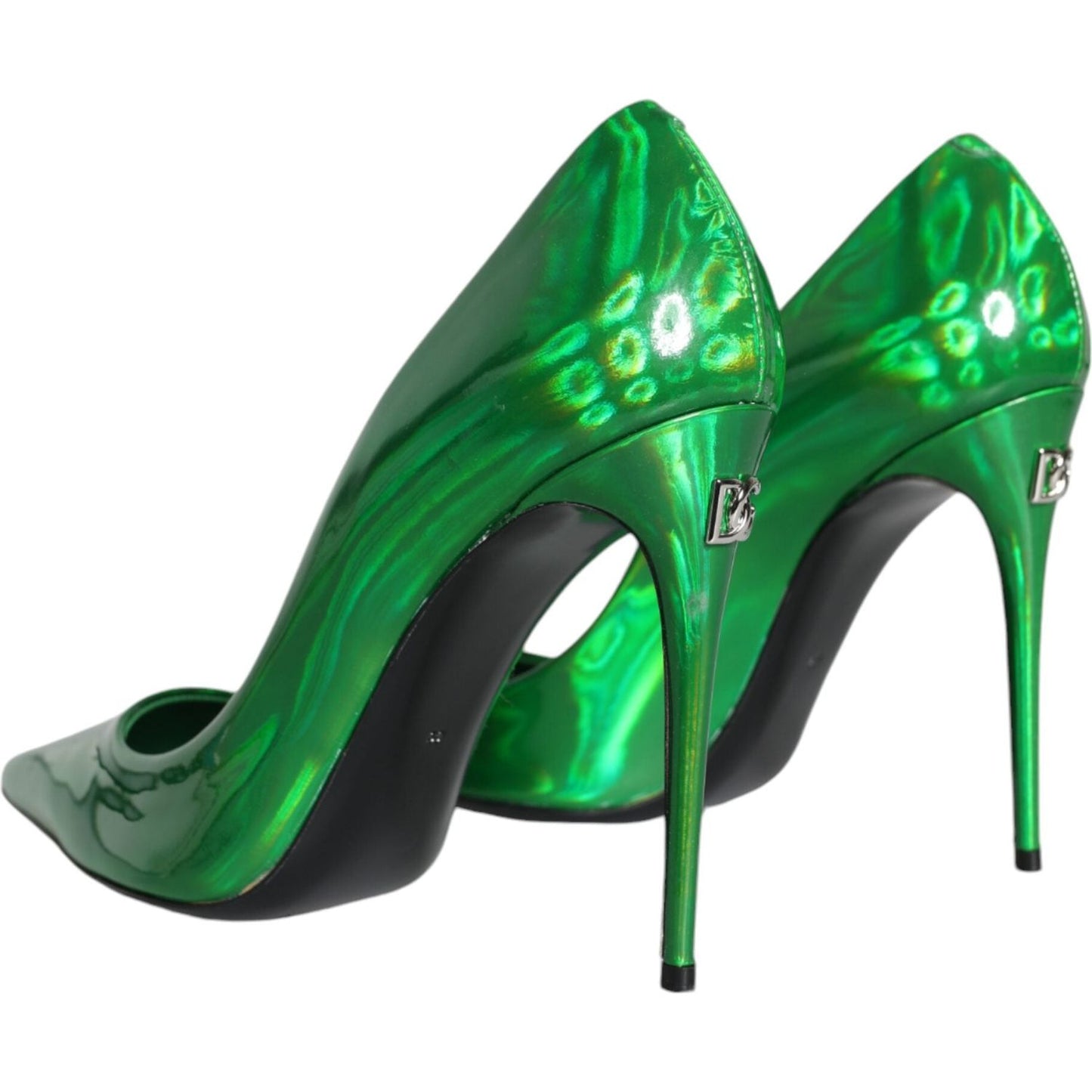 Dolce & Gabbana Green Patent Leather High Heels Pumps Shoes Dolce & Gabbana