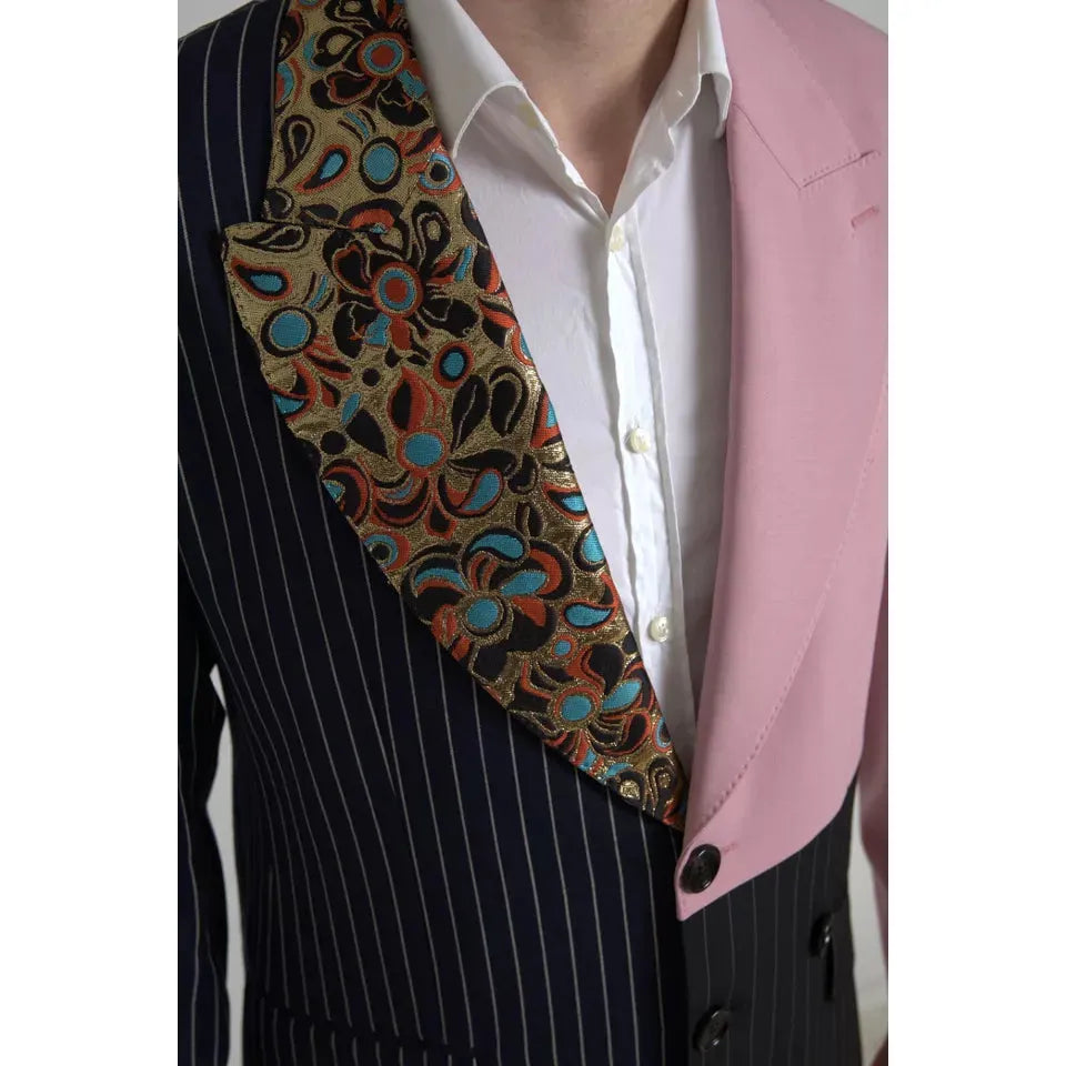 Dolce & Gabbana Multicolor Patchwork Single Breasted Blazer Dolce & Gabbana