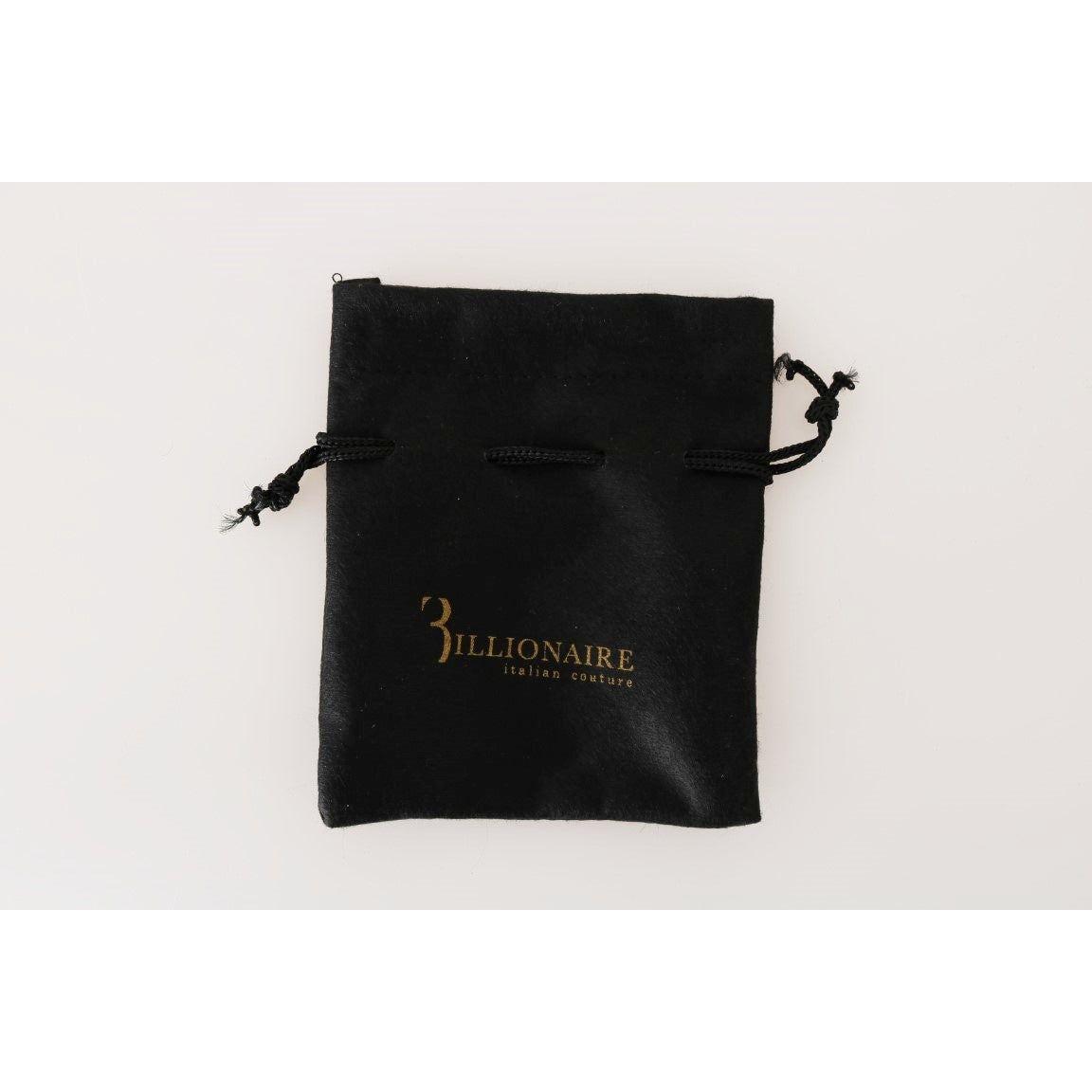 محفظة رجالية فاخرة من الجلد الأسود من Billionaire Italian Couture