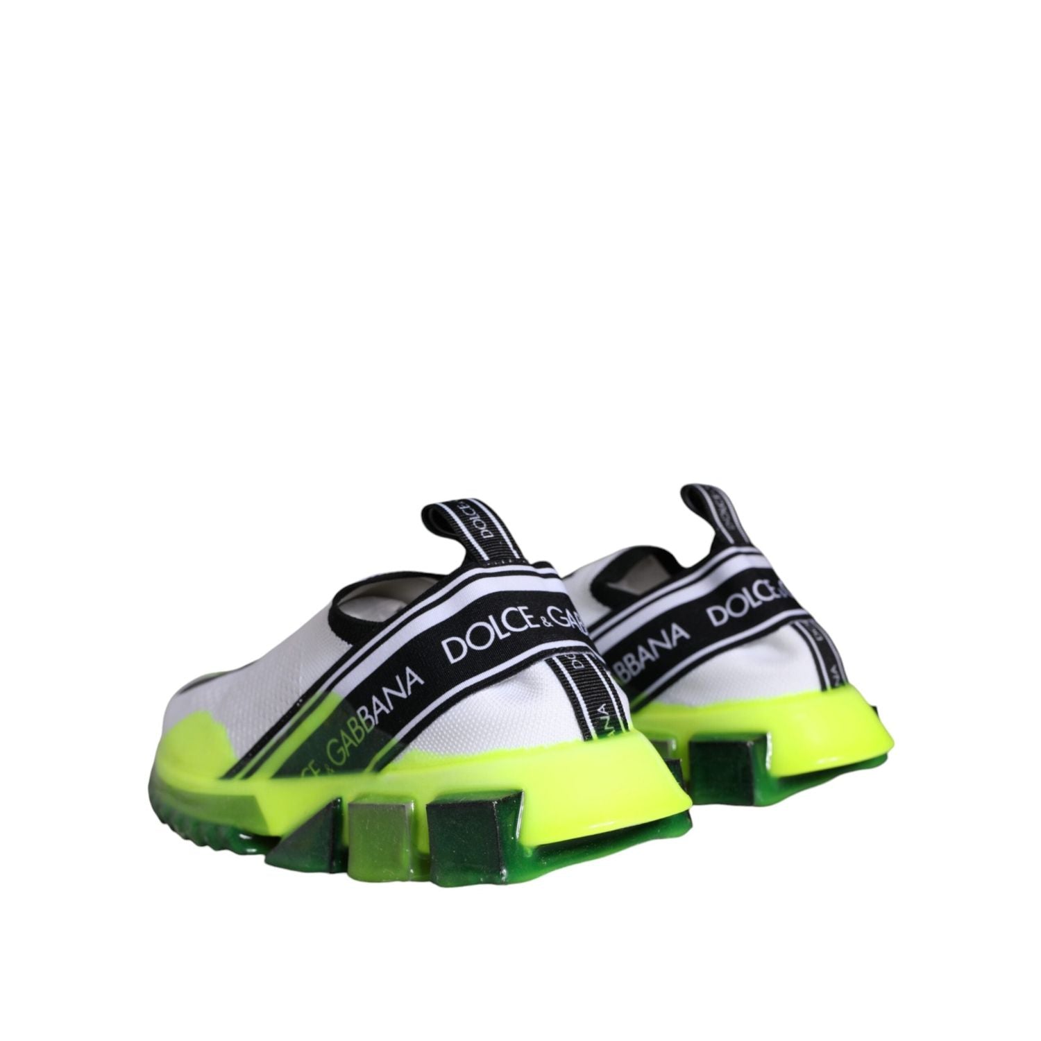 حذاء سنيكرز دولتشي آند غابانا أبيض وأصفر سهل الارتداء