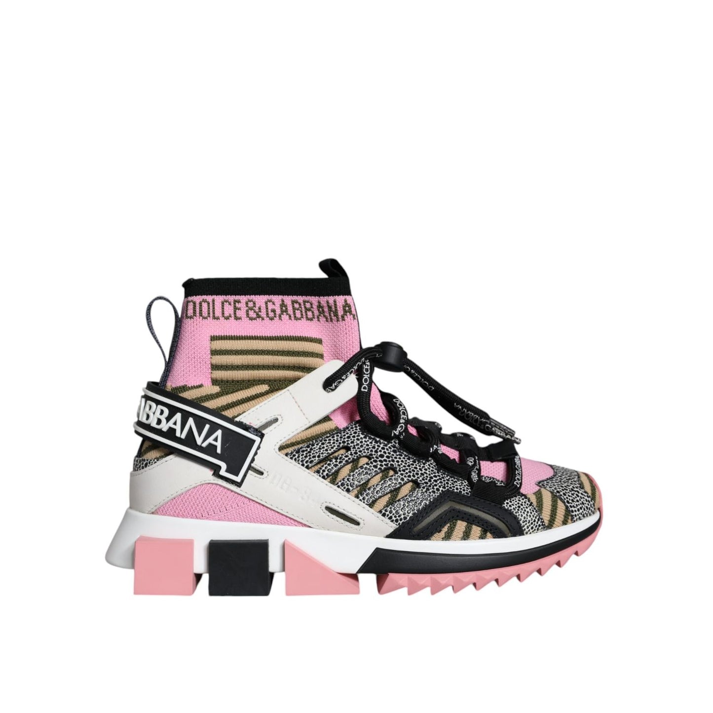 Dolce & Gabbana Multicolor Sorrento Socks Logo Sneakers Shoes