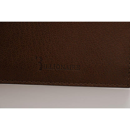 Billionaire Italian Couture Brown Leather Cardholder Wallet