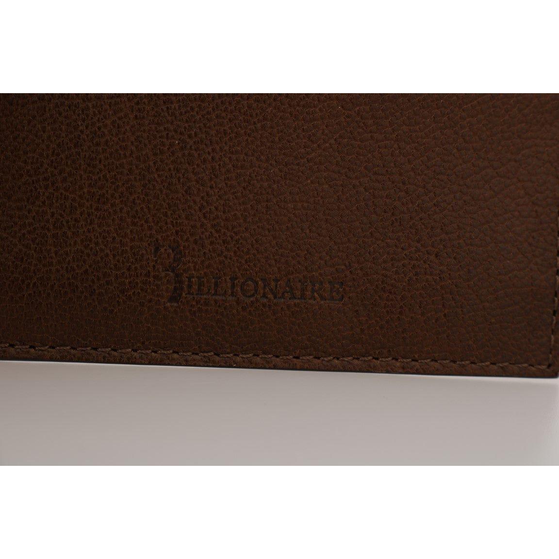 Billionaire Italian Couture Elegant Leather Men's Wallet in Brown Wallet Billionaire Italian Couture