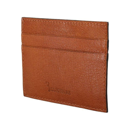 Billionaire Italian Couture Elegant Men's Leather Wallet in Brown Wallet Billionaire Italian Couture