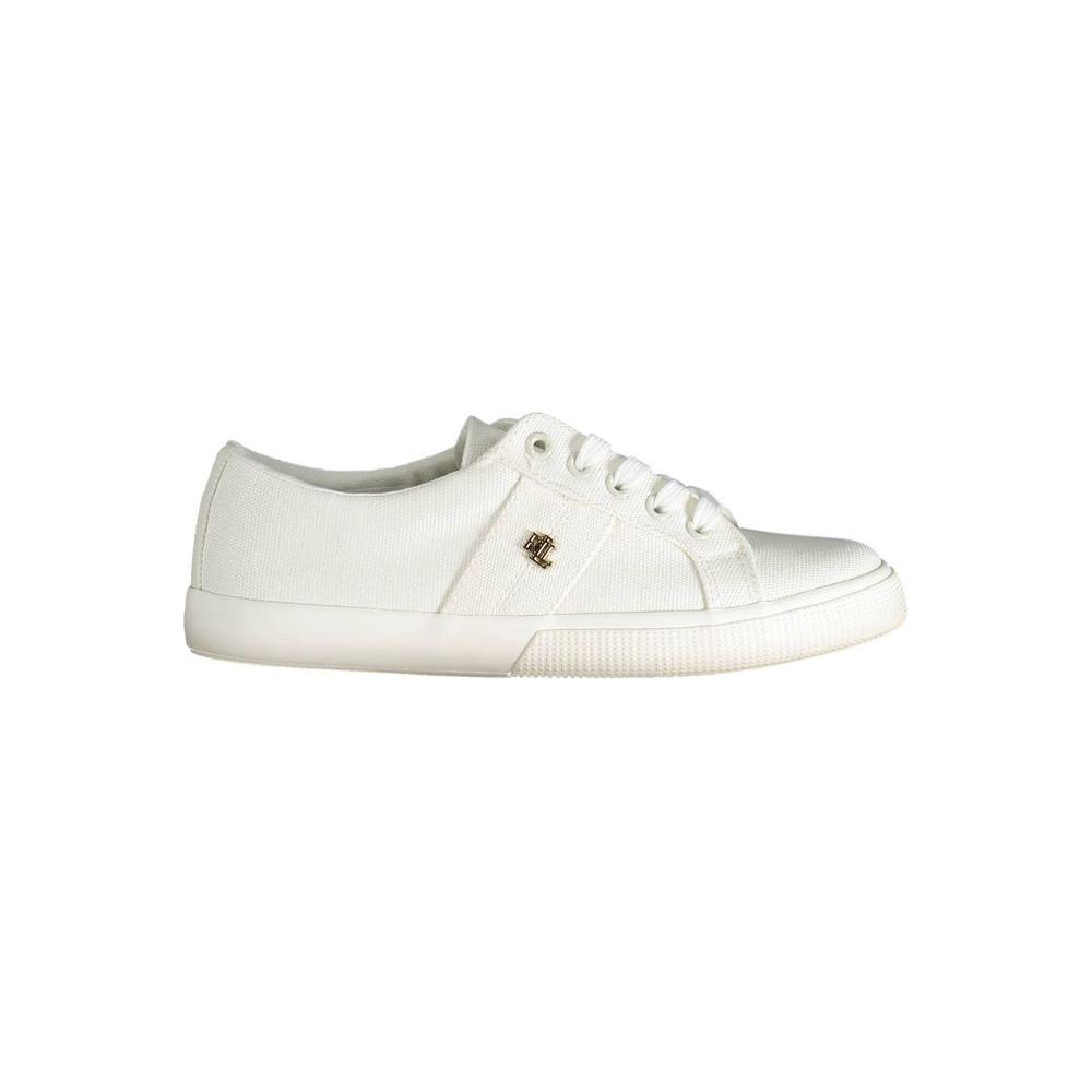 Ralph Lauren White Cotton Sneaker Ralph Lauren