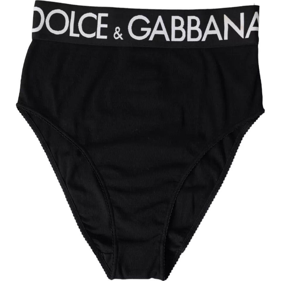 Dolce & Gabbana Black Cotton Stretch Branded Logo Underwear Dolce & Gabbana