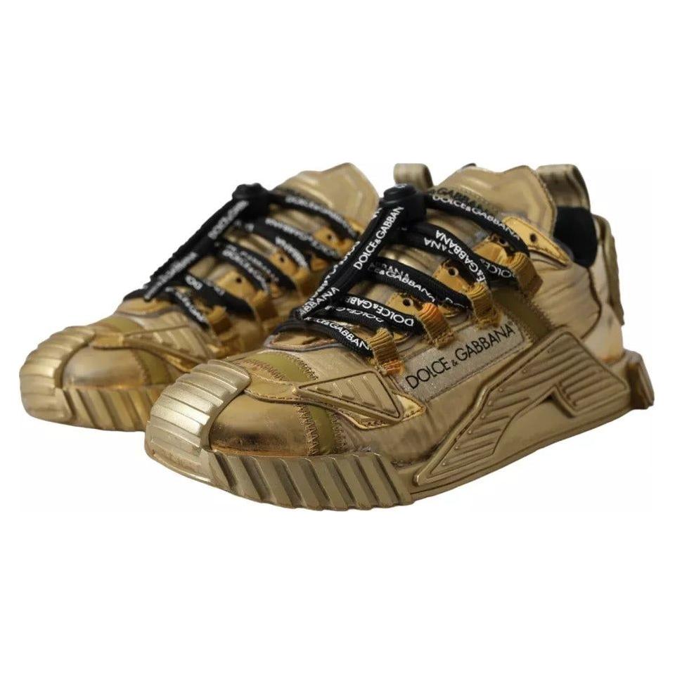 Dolce & Gabbana Metallic Gold NS1 Low Top Sneakers Shoes Dolce & Gabbana