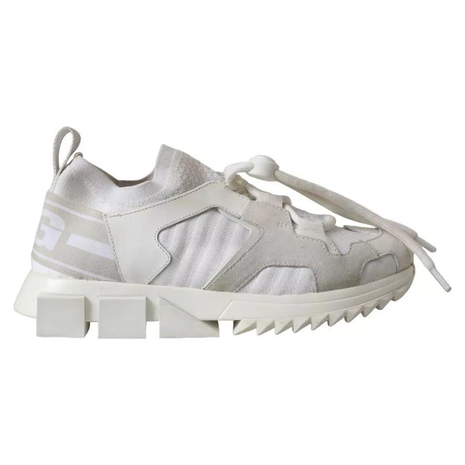 Dolce & Gabbana White Mesh Sorrento Trekking Sneakers Shoes Dolce & Gabbana