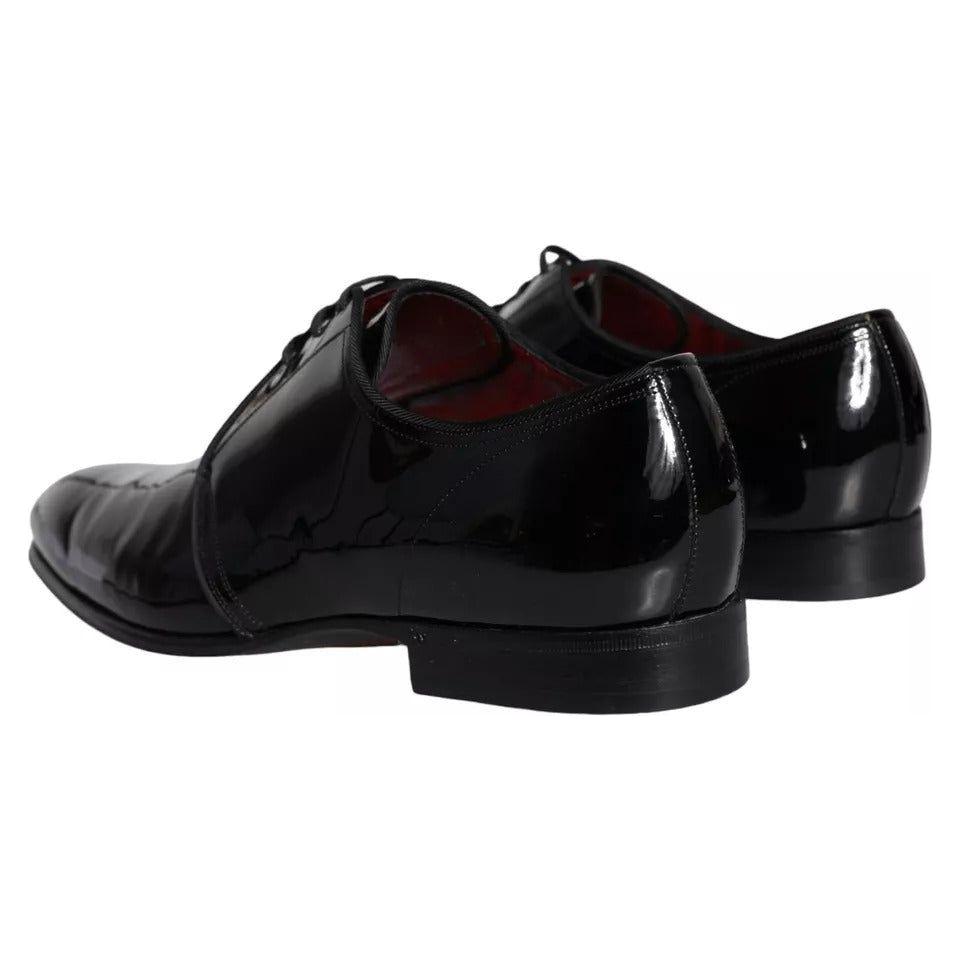 Dolce & Gabbana Black Patent Leather Derby Men Dress Shoes Dolce & Gabbana