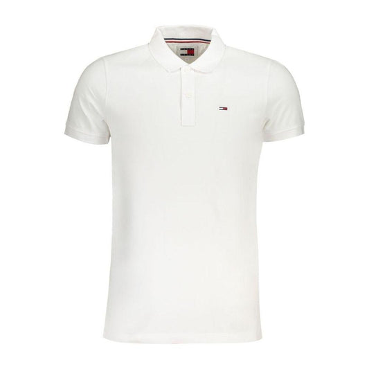 Tommy Hilfiger White Cotton Polo Shirt Tommy Hilfiger