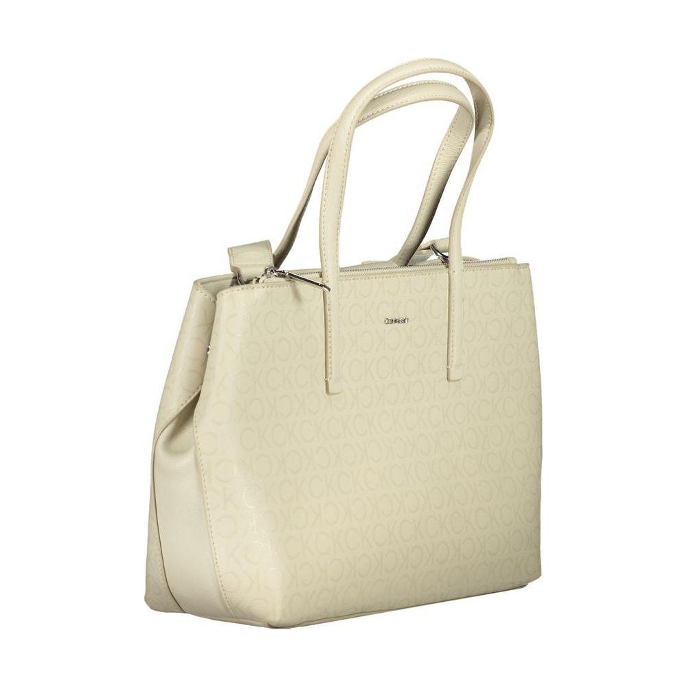 Calvin Klein Beige Polyester Handbag Calvin Klein