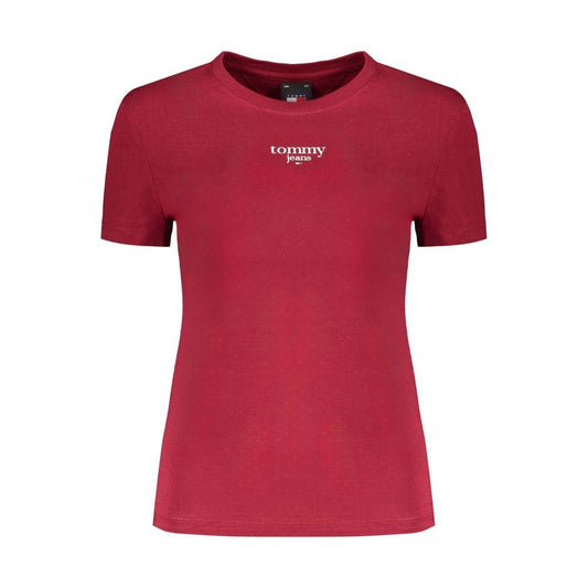 Tommy Hilfiger Red Cotton Tops & T-Shirt Tommy Hilfiger