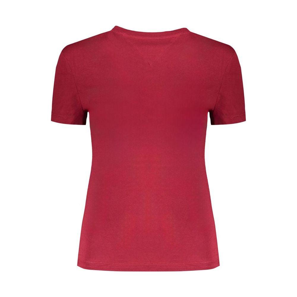 Tommy Hilfiger Red Cotton Tops & T-Shirt Tommy Hilfiger