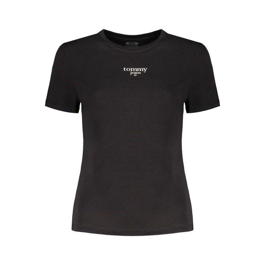 Tommy Hilfiger Black Cotton Tops & T-Shirt Tommy Hilfiger