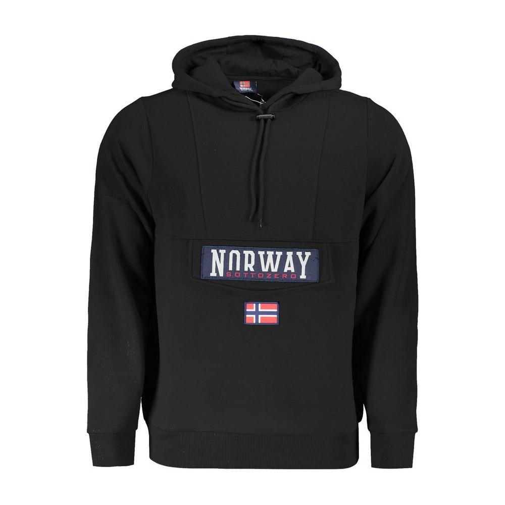 Norway 1963 Black Cotton Men Hooded Sweater Norway 1963