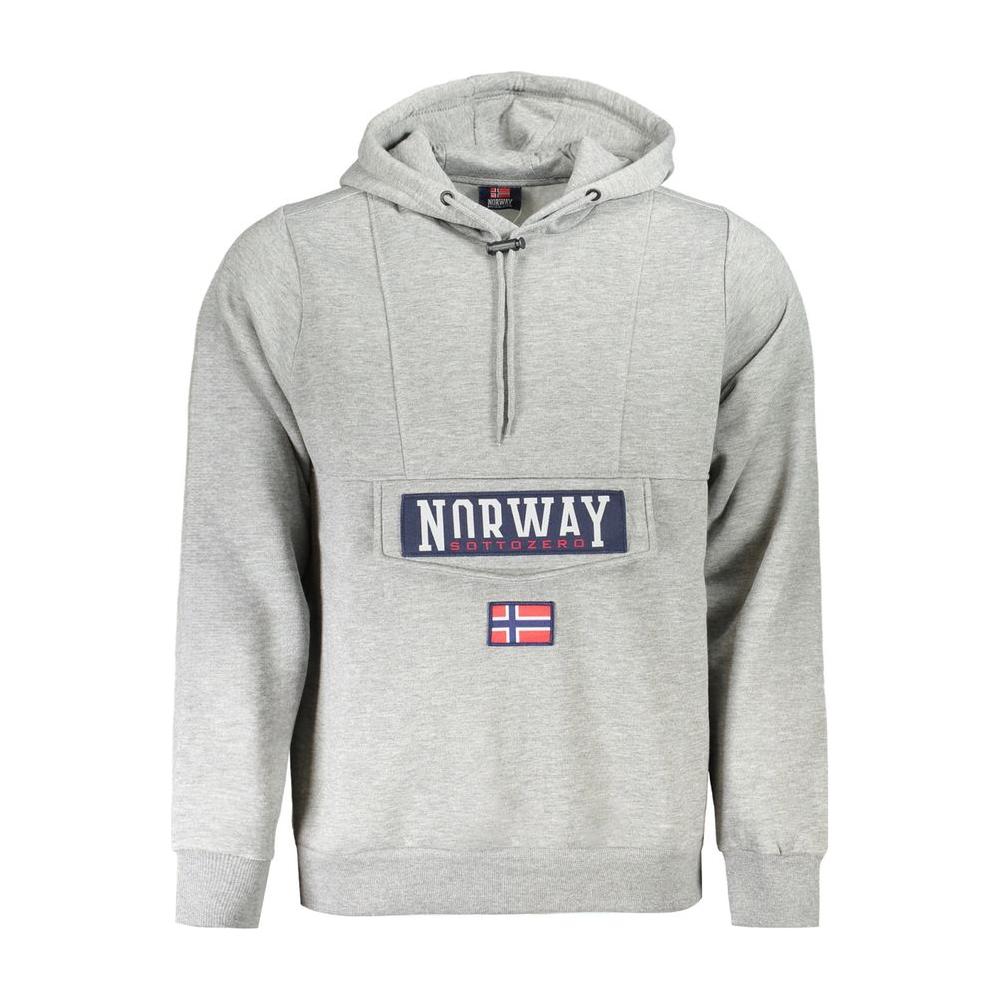 Norway 1963 Gray Cotton Mens Hooded Sweater Norway 1963