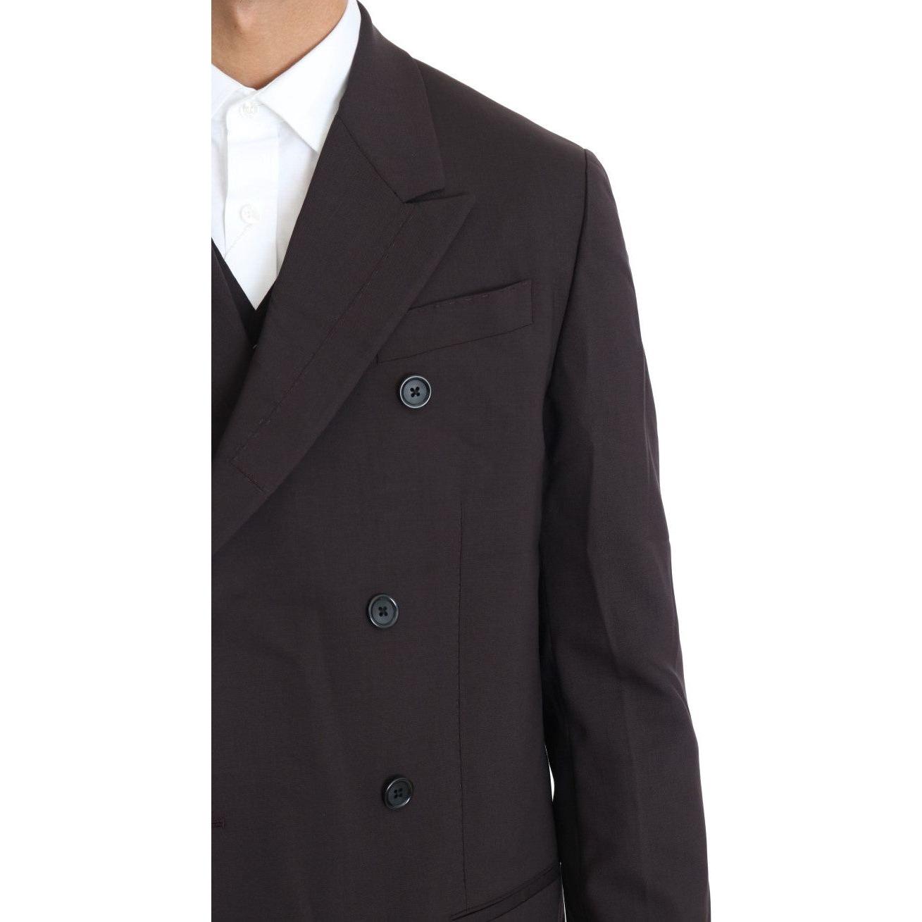 Dolce & Gabbana Elegant Bordeaux Double Breasted Suit Suit Dolce & Gabbana