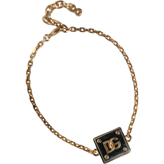 Dolce & Gabbana Gold Brass Chain Logo Sicily Pendant Necklace Dolce & Gabbana