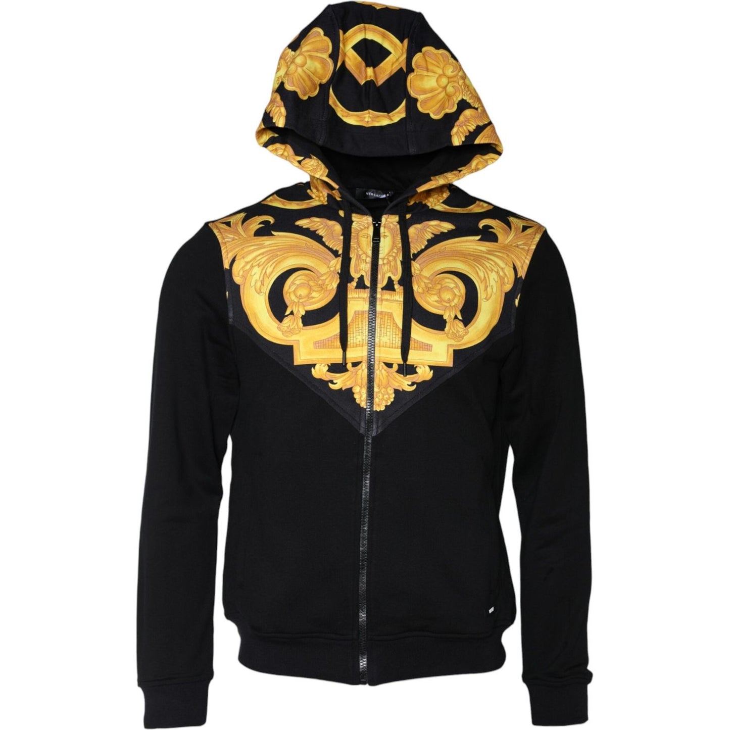 Versace Black Medusa Print Cotton Full Zip HoodieSweatshirt Sweater Versace