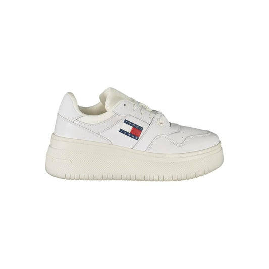 Tommy Hilfiger White Leather Women Sneaker Tommy Hilfiger