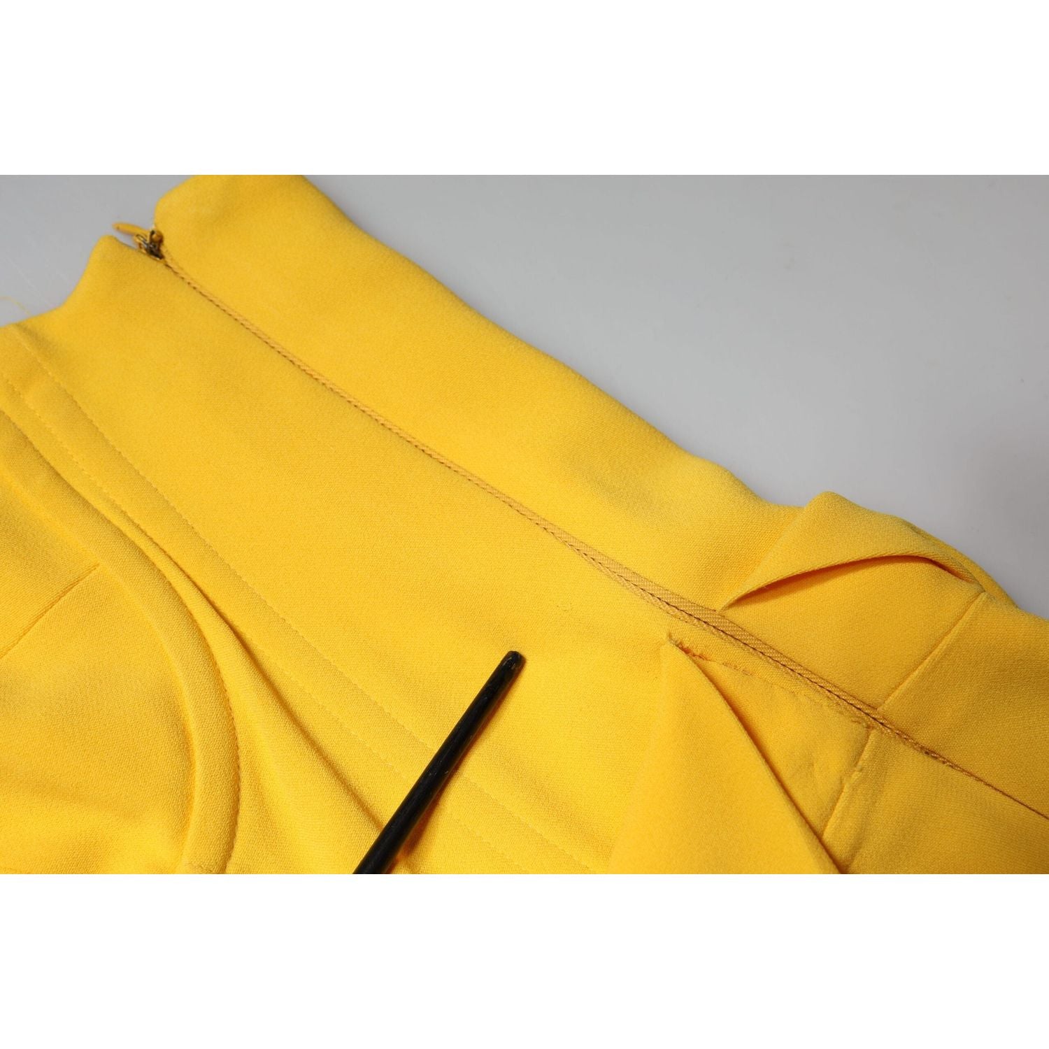 Dolce & Gabbana Yellow One Shoulder Side Slit Midi Dress