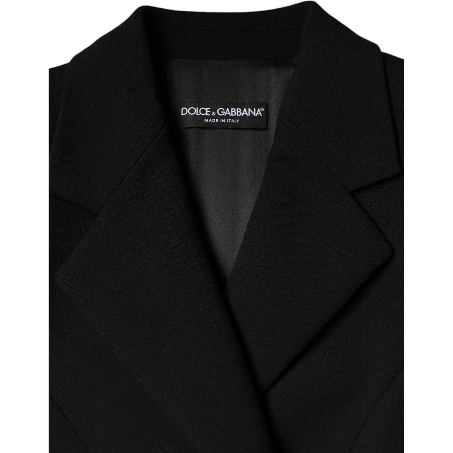 Dolce & Gabbana Black Double Breasted Trench Coat Jacket Dolce & Gabbana