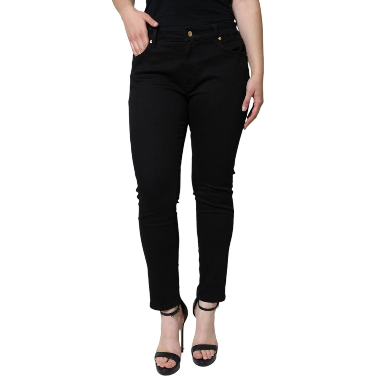 Dolce & Gabbana Black Cotton Stretch Skinny Denim Jeans Dolce & Gabbana