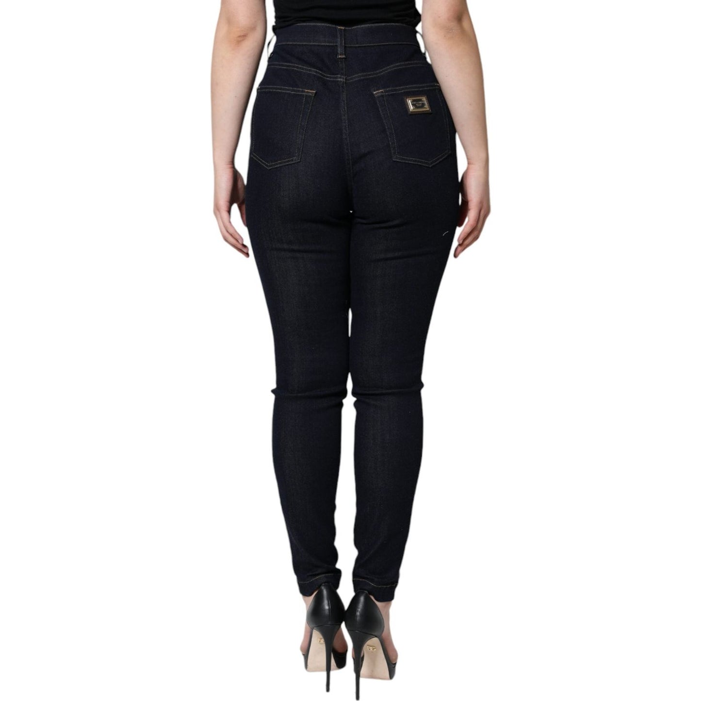 Dolce & Gabbana Black GRACE High Waist Skinny Denim Jeans Dolce & Gabbana