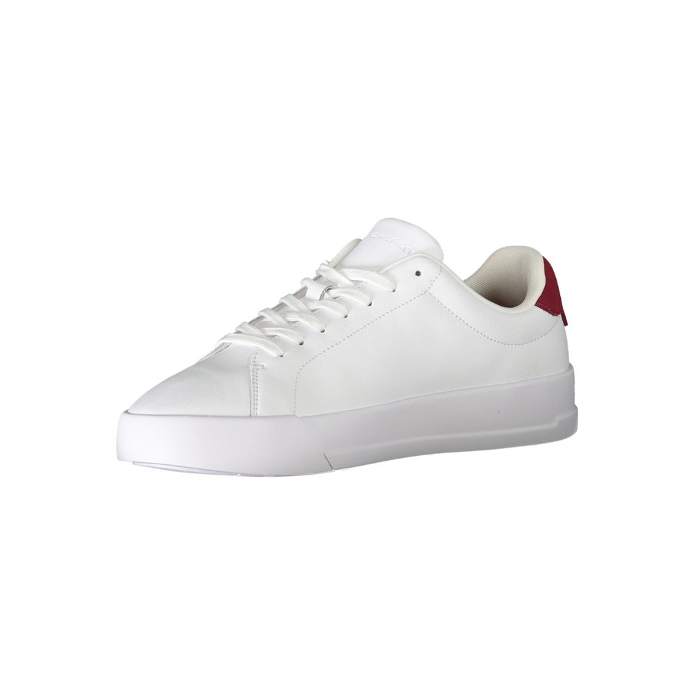 Tommy Hilfiger White Leather Men Sneaker Tommy Hilfiger