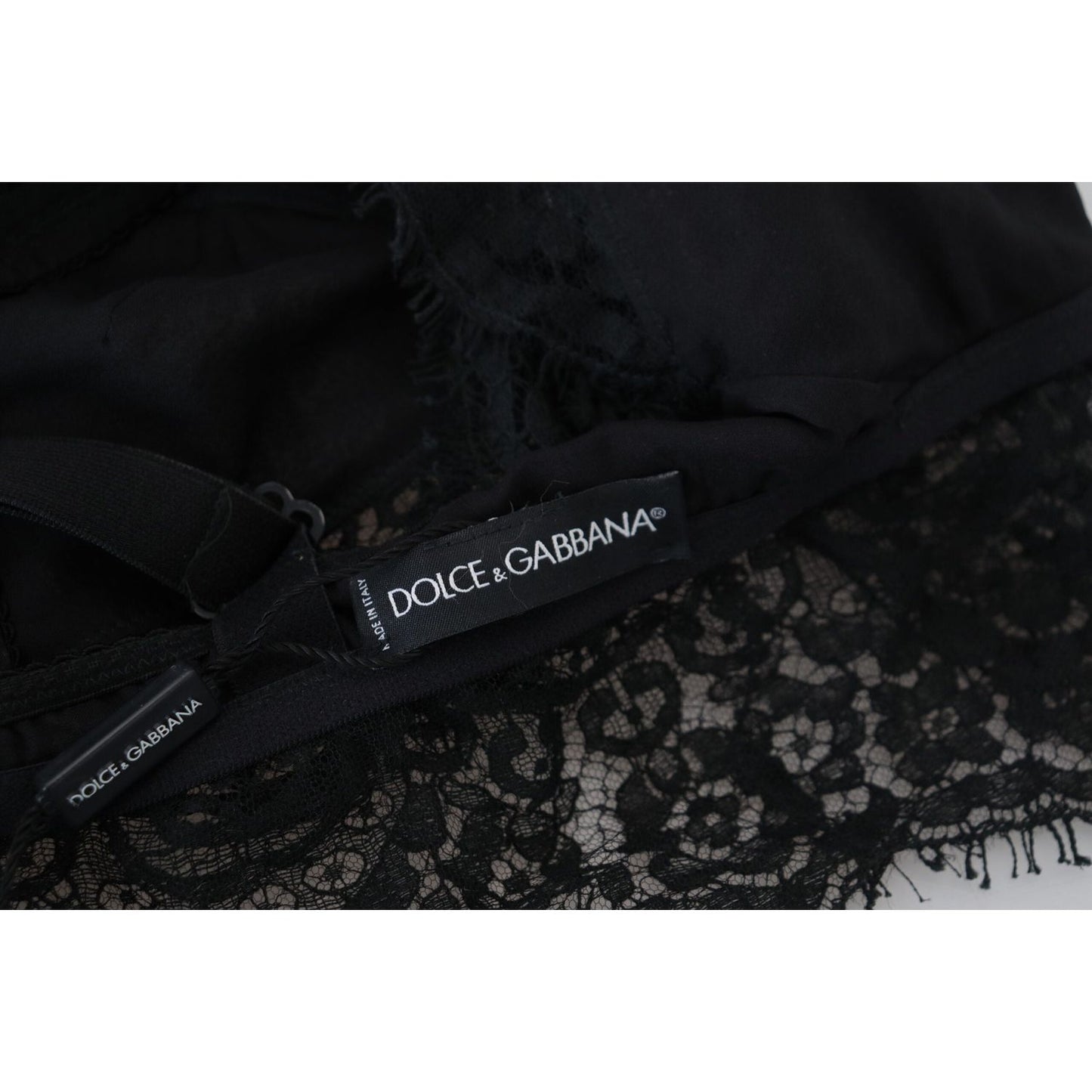 Dolce & Gabbana Black Floral Lace Stretch Bralette Underwear Dolce & Gabbana