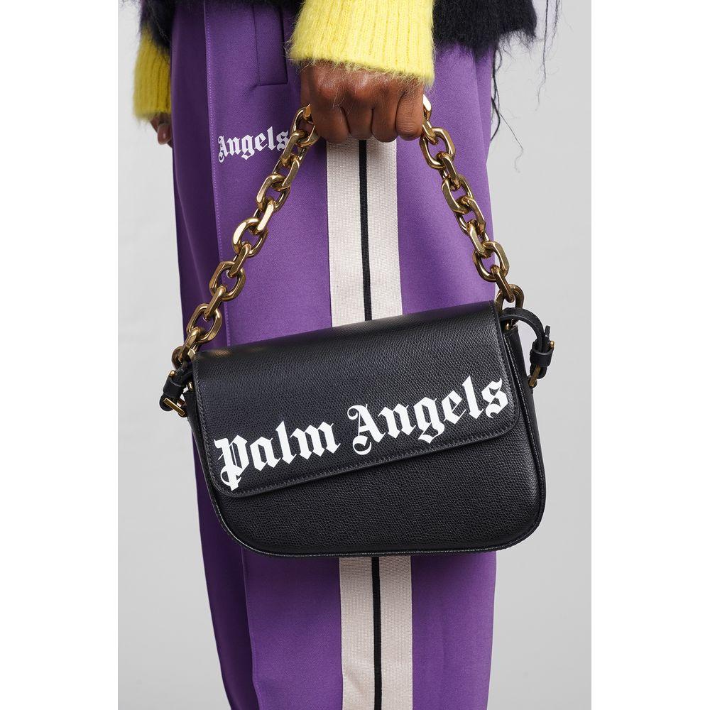 Palm Angels Black Leather Crossbody Bag Palm Angels